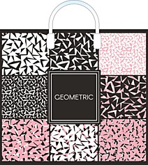 Пакет ПЭ с пластмассовыми ручками 38х34+3см Геометрия Артпласт /10