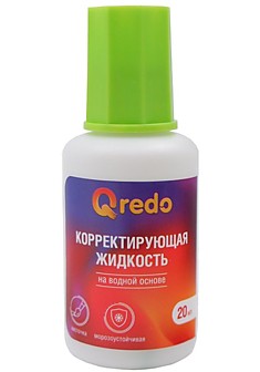 Штрих на водной основе 20мл с кисточкой Qredo /12