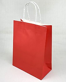 Сумка КРАФТ бумажная ручка 15х21х8см Красная /12 960тм