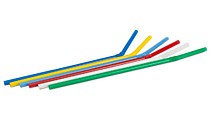 Трубочки коктейльные D5мм L210мм цветное ассорти с гофрой /250