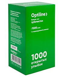 Зубочистки деревянные бамбуковые в индивидуальной упаковке Optiline 1000шт/уп 40/1 Россия