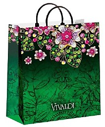 Пакет подарочный 30х40+10см 150мкм из мягкого пластика Вивальди Интерпак /10 Россия