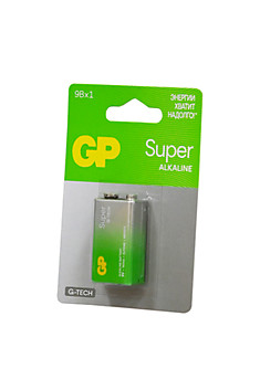 Батарейки GP1604AA21-5CRSBC1 G-TECH 6LR61 9V BL1