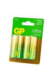 Батарейки GP Ultra GP13AUA21-2CRSBC2 G-TECH LR20 BL2