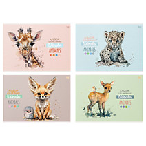Альбом для рисования А4 08л на скрепке Animals BG Россия