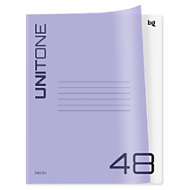 Тетрадь 48 листов А5 клетка "UniTone. Neon" BG неон сиреневый пластиковая обложка