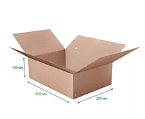 Гофрокороб 310х220х100 мм Т-23 бурый /20