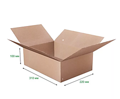 Гофрокороб 310х220х100 мм Т-23 бурый /20
