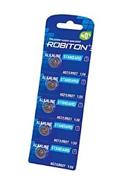 Батарейки Robiton standart R-AG7-0-BL5 0%Hg AG7 LR926 399 LR59 BL5