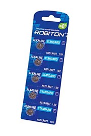 Батарейки Robiton standart R-AG7-0-BL5 0%Hg AG7 LR926 399 LR59 BL5
