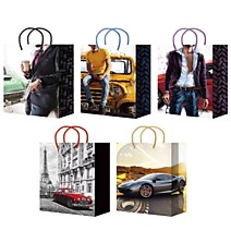 Пакет подарочный 32х45+10см ламинация XL585-589 Микс 10/200