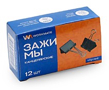 Зажим для бумаг 41мм черный Workmate /12 