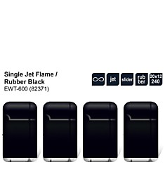Зажигалки Pride EWT-600 Single Jet Flame/Rubber Black