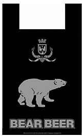 Майка пакет 30+16х60см 12мкм Белый Медведь 100/1000