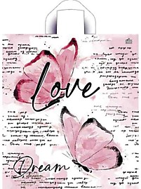 Петлевая ручка пакет ПНД 38х42+6см 37мкм Лав дрим Тико 50/300