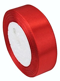 Лента тканная атласная 19мм х 25Y (22,86м) Красная 400тм /10