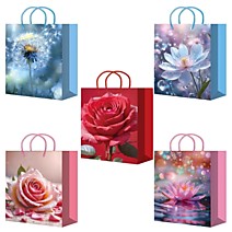 Пакет подарочный 11x14x6см ламинированный S113-117 Микс /10 