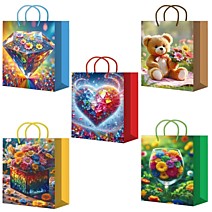 Пакет подарочный 22х31х10см ламинированный ML731-735 Микс Китай