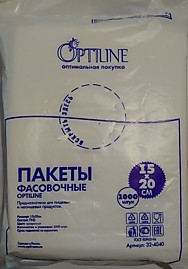 Фасовочный пакет ПНД 15х20см в пластах OptiLine евроблок Упак 20/1000 