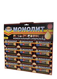 Клей СЕКУНДА монолит AVIORA 3гр 12/288 Китай